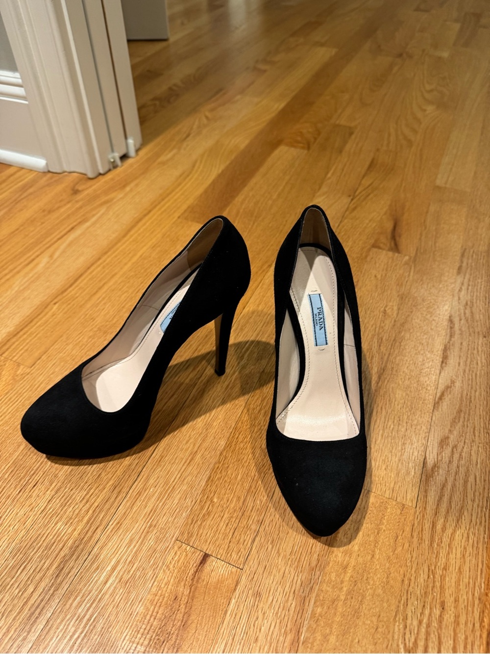 Prada Black Suede Stiletto Pumps - Women